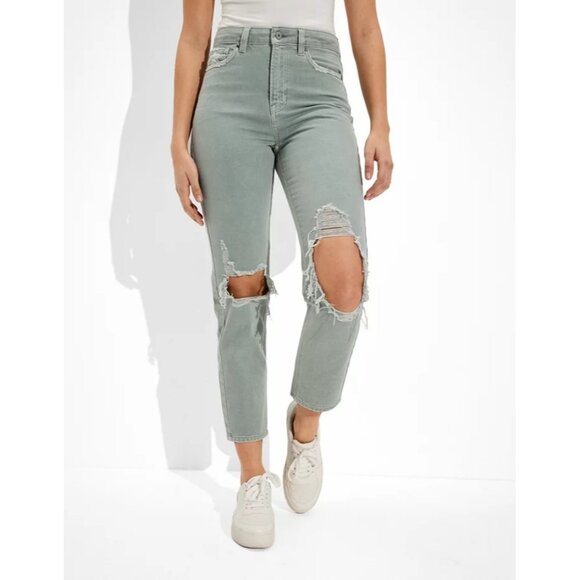 AE Ripped Mom Straight Jean Size 4 - Picture 1 of 15